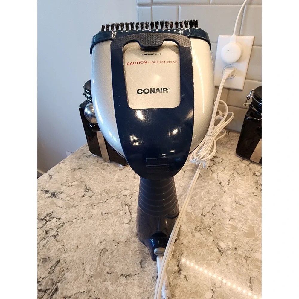 Conair GS38R Handheld Garment Steamer 1550W Corded Blue White for Garments